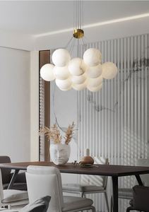 <span class=keywords><strong>Lampadario</strong></span> in Rame e Marmo Alabastro <span class=keywords><strong>con</strong></span> Paralume a Sfera per Camera d'Albergo e Ristorante, Adatto per Soggiorno - Product Image 5