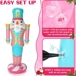 Giant Inflatable <b>Nutcracker</b> Outdoor Holiday Decoration for Halloween & Christmas Weatherproof PVC Yard/Lawn/Garden Party Use - Product Image 4