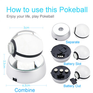 Bola de Cristal <span class=keywords><strong>Pokémon</strong></span> K9 de 5CM, Bola de Cristal con Genio, Gengar, Snorlax, Juego de Luz Nocturna DIY - Product Image 6