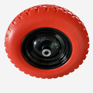 Precio de fábrica 3,50-<span class=keywords><strong>8</strong></span> Neumático sin planos con llanta de metal con recubrimiento en polvo rodamiento de bolas sellado para carretilla manual y carretilla - Product Image 4