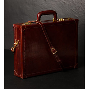 Maletín de Cuero Marrón para <span class=keywords><strong>Abogada</strong></span>, Maletín Personalizado para Portátil, Bolsa de Archivo, Maleta de Viaje para Hombre, Estuche para Bolígrafos, Maletín para Joyas - Product Image 2