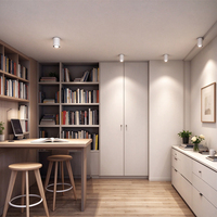 Plafonnier LED anti-éblouissement à montage en surface, corps en aluminium, lampe à spectre complet dimmable pour bureau, studio, cuisine et salle à manger