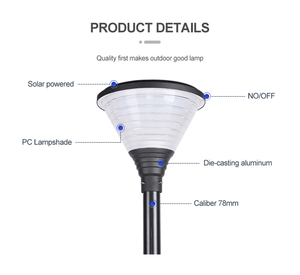 Luces solares LED de aluminio ultrabrillantes de 12 horas clasificadas IP65 para jardín, paisaje, <span class=keywords><strong>casa</strong></span> y pradera, iluminación solar de 12 horas - Product Image 5