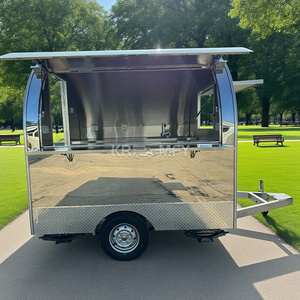 Remorque de cuisine à faible entretien, chariot mobile en acier inoxydable pour hot-dogs et glaces - Product Image 1