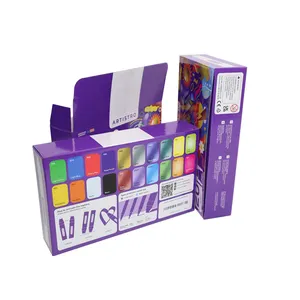 Factory custom printing color high-grade purple digital products mobile phone case packaging box candy folding box