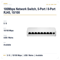 Commutateur réseau 100 Mbps, 5 ports, 8 ports, Hub Ethernet RJ45, 10/100, Plug and Play, Commutateur de bureau, Vente en gros, Installateur réseau