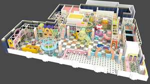 Parque infantil interior personalizable con bola <span class=keywords><strong>de</strong></span> océano, piscina, trampolín, <span class=keywords><strong>escalera</strong></span>, Tobogán, Castillo travieso para niños para padres y niños - Product Image 5