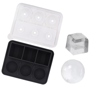 Moldes Grandes para Hielo para Hacer 3 Bolas de Hielo y 3 Cubos de Hielo para Whisky - Product Image 1