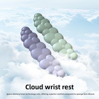 Support de clavier nuage uni transfrontalier en mousse à mémoire de forme avec repose-poignets en caoutchouc et tapis de souris pour le bureau (vente en gros)