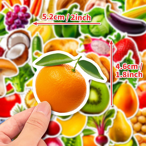 Pegatinas de Frutas y Verduras para Niños, Pegatinas Realistas para Aprender sobre Frutas y Vegetales, Juguete Educativo sobre la Naturaleza - Product Image 4