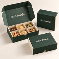 Boîte cadeau de boulangerie personnalisée avec séparateurs en papier, boîtes d'emballage pour biscuits, pâtisseries, bonbons et desserts