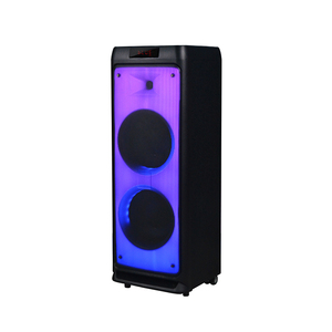 Reproductor de música inalámbrico para Karaoke, dispositivo de audio con función TWS Dual, 8 pulgadas, portátil, multifunción, BT, con efecto de fuego, altavoz de madera - Product Image 2