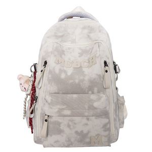 Mgdch Student <b>Backpack</b> 18 In <b>Large</b> Capacity School Education Female Red Green White Black Printing Pattern - Product Image 5