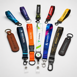 Cordón Ecológico Personalizado con Logotipo Tejido, Material de Poliéster Reciclado, Porta Identificación Desmontable, Correa para el Cuello - Product Image 1