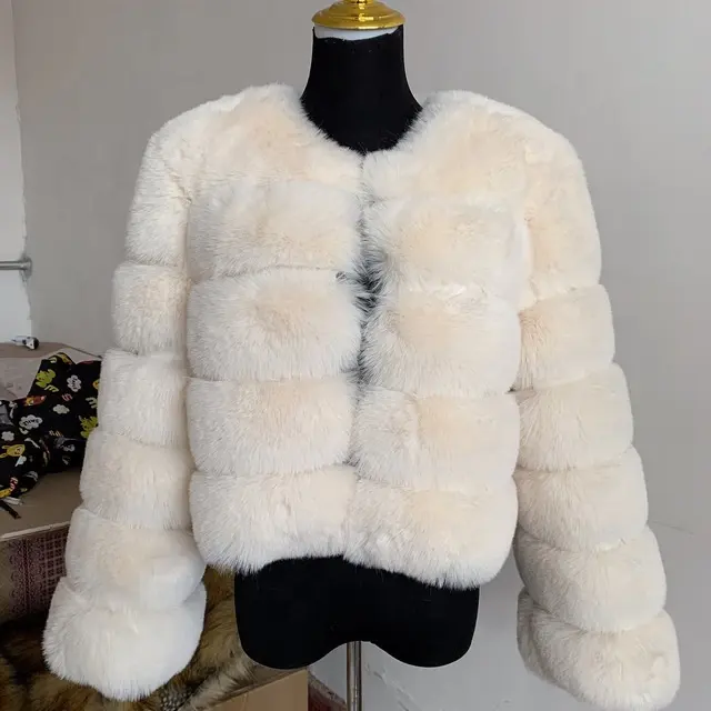 Populaire hiver décontracté dames fourrure veste Patchwork fourrure de renard chaud grande taille femmes manteau