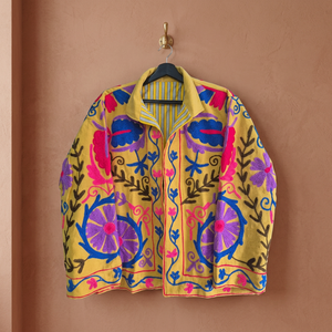 Veste en coton brodée à la main à motifs floraux pour femme, col montant, manches longues, longueur standard, style printemps, chic prairie, vente en gros B2B - Product Image 3