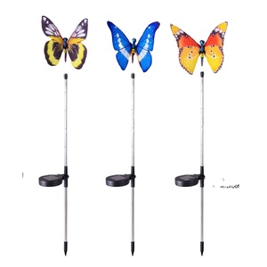 Đ<span class=keywords><strong>a</strong></span> màu sắc thay đổi LED năng lượng mặt trời cổ phần ánh sáng ngoài trời Vườn Đèn năng lượng mặt trời với sợi quang bướm trang trí ấm trắng IP65 đánh giá - Product Image 1