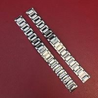 Nouveau modèle de bracelet en acier inoxydable massif à trois maillons pour homme, montre mécanique de style plat, bracelet universel