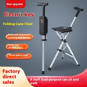 Ultra-Light Aluminum Alloy Electric Crutch Stool Portable Folding Multifunctional Non-Slip Belt for <strong>Elderly</strong> Cane <strong>Chair</strong> - Product Image 3