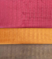 Tissu en cuir PU grain crocodile vintage pour chaussures, meubles et ameublement