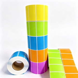 Etiquetas de Transferencia Térmica de <span class=keywords><strong>2x1</strong></span>, 2x2, 2x3, 2x4 Pulgadas, Rollo de Etiquetas Adhesivas de Color Semi Brillante para Códigos de Barras y Etiquetado de Productos - Product Image 1