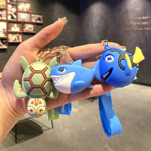 Llaveros de animales de dibujos animados subacuáticos al por mayor, hechos de PVC, con accesorios para bolsos o regalos para Navidad - Product Image 4