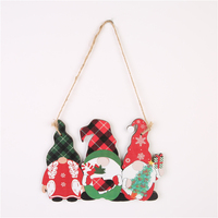 Décorations de Noël en bois écologiques et colorées : mini Père Noël, gnome, vieil homme de la forêt, pendentif pour la maison
