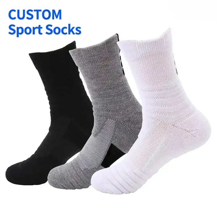 Custom logo sport socks compression athletic crew quick dry sports socks unisex
