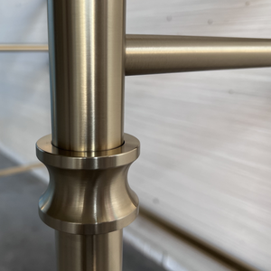 Lavabo de salle de bain Console en laiton avec trou de robinet unique Lavabo lavabo structure en acier peinture dorée pieds de meubles 2024 nouveau style - Product Image 4