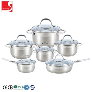 Luxe Offre Spéciale fond à <span class=keywords><strong>induction</strong></span> en acier inoxydable pour casseroles et ustensiles de cuisine ensemble - Product Image 3