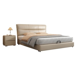 เตียงคู่หนังสไตล์โมเดิร์นมินิมอล 1.8 ม. เฟอร์นิเจอร์ห้องนอนดีไซน์หรูหรา - Product Image 5