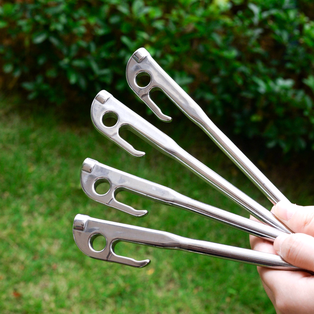 420 Stainless Steel All-Steel High-Strength Ground Nails Outdoor Camping Tent Fixed Camp Stakes