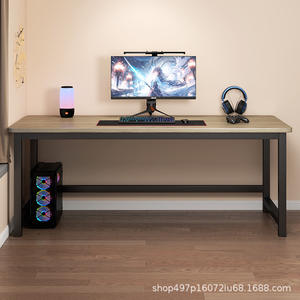 Modern Double Gaming PC <b>Desk</b> for Home or <b>Office</b> Simple Workbench for Small Apartments for Bedroom Use - Product Image 5