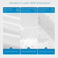 Lot de 10 protège-matelas respirants et silencieux - Taille double 100% imperméable, poche profonde, sans vinyle, lavable
