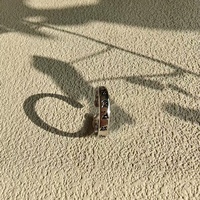 Bague en argent 925 pour filles, style traditionnel, avec incrustation de texte, surface lisse, symbole sacré, purification énergétique