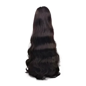 Full Virgin Black 32 Inch Cuticle-Intact Deep Curly Wave Human Hair Wigs Enhanced with Natural Baby Hair