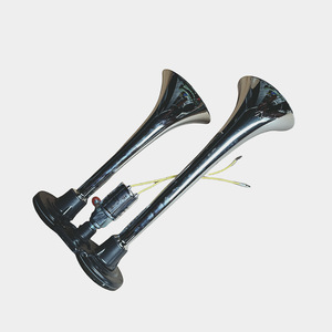 Bocina de Aire de Doble Tubo JinDi, 12V 24V, 92mm, Plata, Hierro, para Auto y Camión, DQL222 - Product Image 4