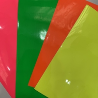 Rollo de vinilo fluorescente brillante para plóter, vinilo adhesivo de corte de Color brillante para publicidad