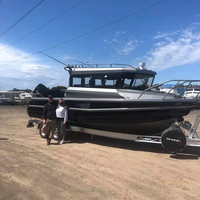 Yacht sportif de luxe en aluminium du Canada, 9 m (29,5 pi), bateau de pêche en haute mer avec moteur hors-bord pour la croisière