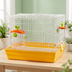 745-B Rabbit Ferret & Chinchilla <b>Carrier</b> with Plastic Tray Breathable Design Plastic & Metal Construction - Product Image 2