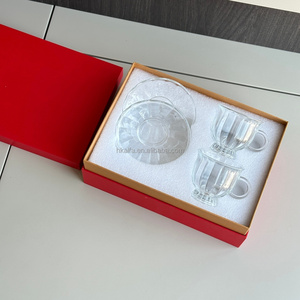 Juego de Vasos de Vidrio con Diseño de Olas Oceánicas - Juego de Vasos para Uso Doméstico - Vasos para Bebidas Frías y Jugos - Product Image 2