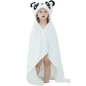 Vente en gros de peignoir à capuche pour bébé, <span class=keywords><strong>serviette</strong></span> de <span class=keywords><strong>bain</strong></span> douce et épaissie en velours corail absorbant l'eau - Product Image 4