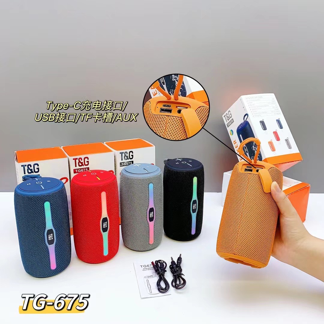 TG675 Portable Waterproof Bluetooth Speaker - Strong Bass Stereo