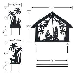 Estaca de metal LED impermeable Santa iluminado Natividad decoraciones al aire libre patio decoración adecuada para jardín césped Patio - Product Image 6