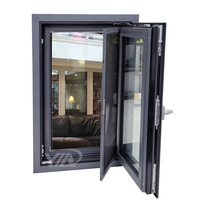 Ventanas Modernas Grandes de Guillotina Horizontal, con Apertura Eléctrica, Marco de Aleación de Aluminio, Vidrio Templado, Acero Inoxidable, para Baño