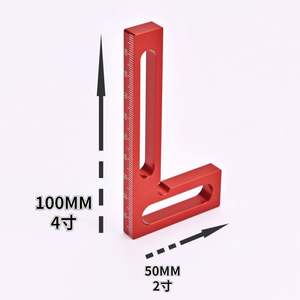 TEBAK W-83 Alumínio Altura Medidor Ferramenta De Medição 90 Graus Ângulo Direito Pequeno Bolso Praça Régua Carpintaria <span class=keywords><strong>L</strong></span> Ângulo Direito Régua - Product Image 4