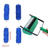 Rodillos de patrones múltiples con rodillo de goma de 6 pulgadas, conjunto de herramientas con patrón 3D, papel tapiz, máquina de pintura para decoración de habitación del hogar