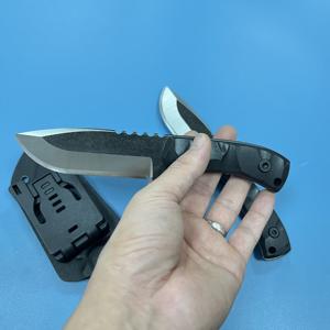 Well <span class=keywords><strong>handiwork</strong></span> CNC proceso 440 D2 acero caza Knife Full Tang hoja fija caza Knife con funda para exteriores - Product Image 3