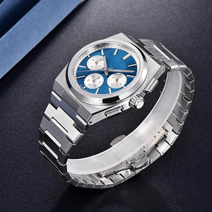 Montres chronographes multifonctions à quartz de 40 mm avec date, mouvement japonais VK63, étanches à 100 m, lumineuses, pour hommes - Product Image 5
