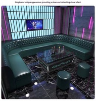 Ensemble de meubles de restaurant en bois massif pour bar KTV, salle de karaoké, cabine privée, hôtel, boîte de nuit, restaurant, canapé d'angle et table basse